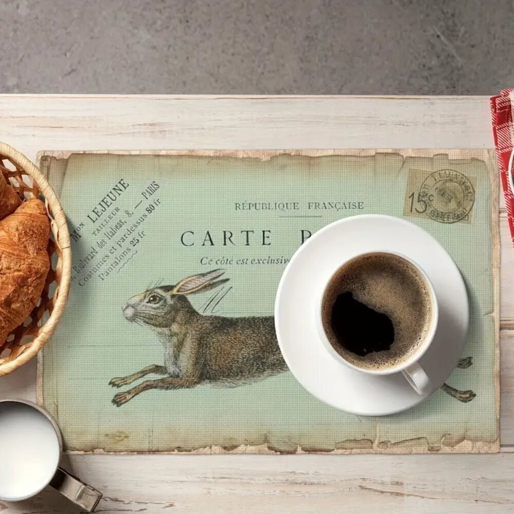 Rabbit Placemats Decorated Placemats